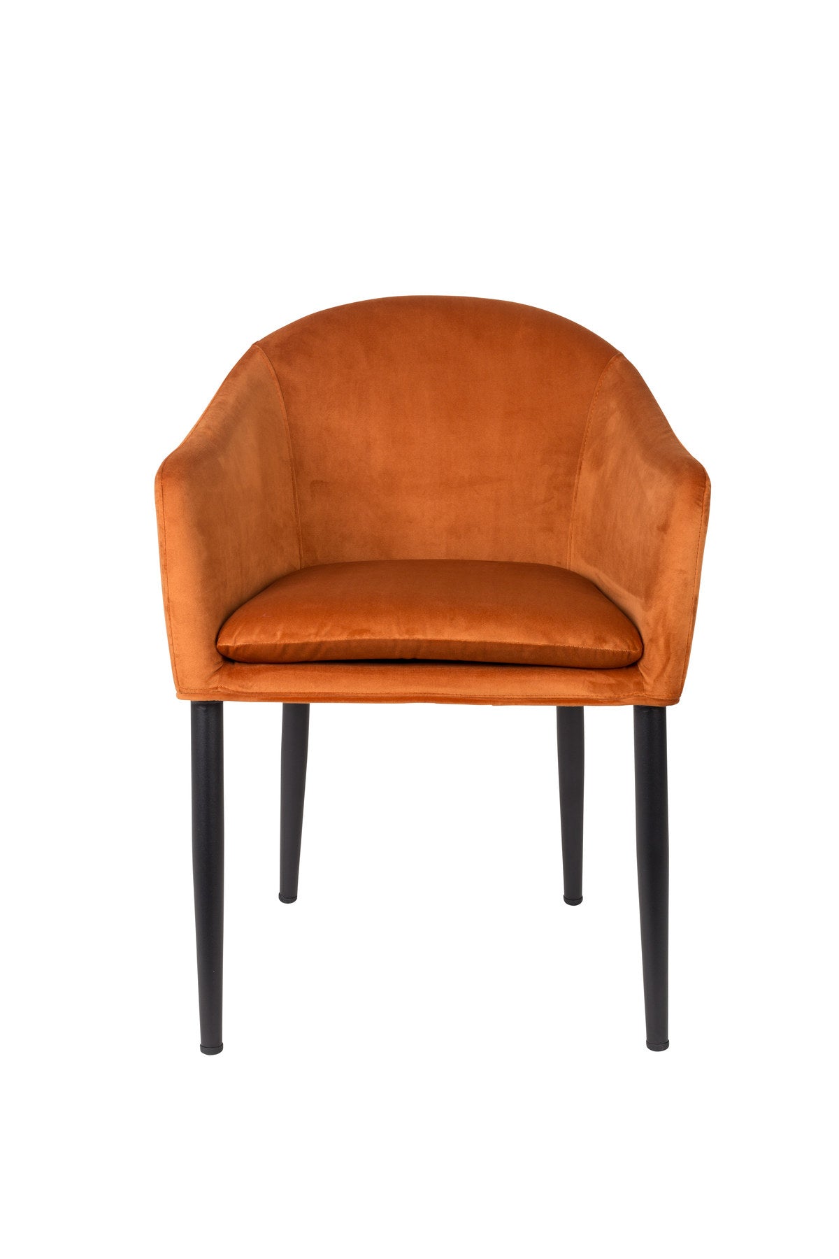 Armlehnstuhl CATELYN in orange präsentiert im Onlineshop von KAQTU Design AG. Stuhl mit Armlehne ist von White Label Living