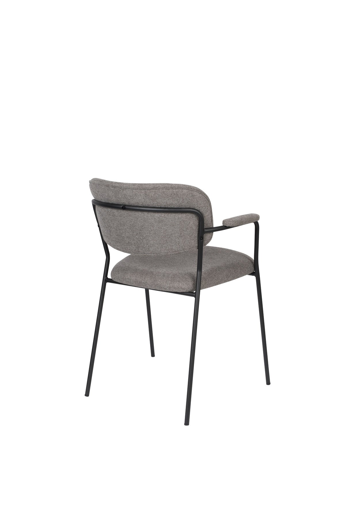 Armlehnstuhl Jolien gepolstert in Grau präsentiert im Onlineshop von KAQTU Design AG. Stuhl mit Armlehne ist von White Label Living