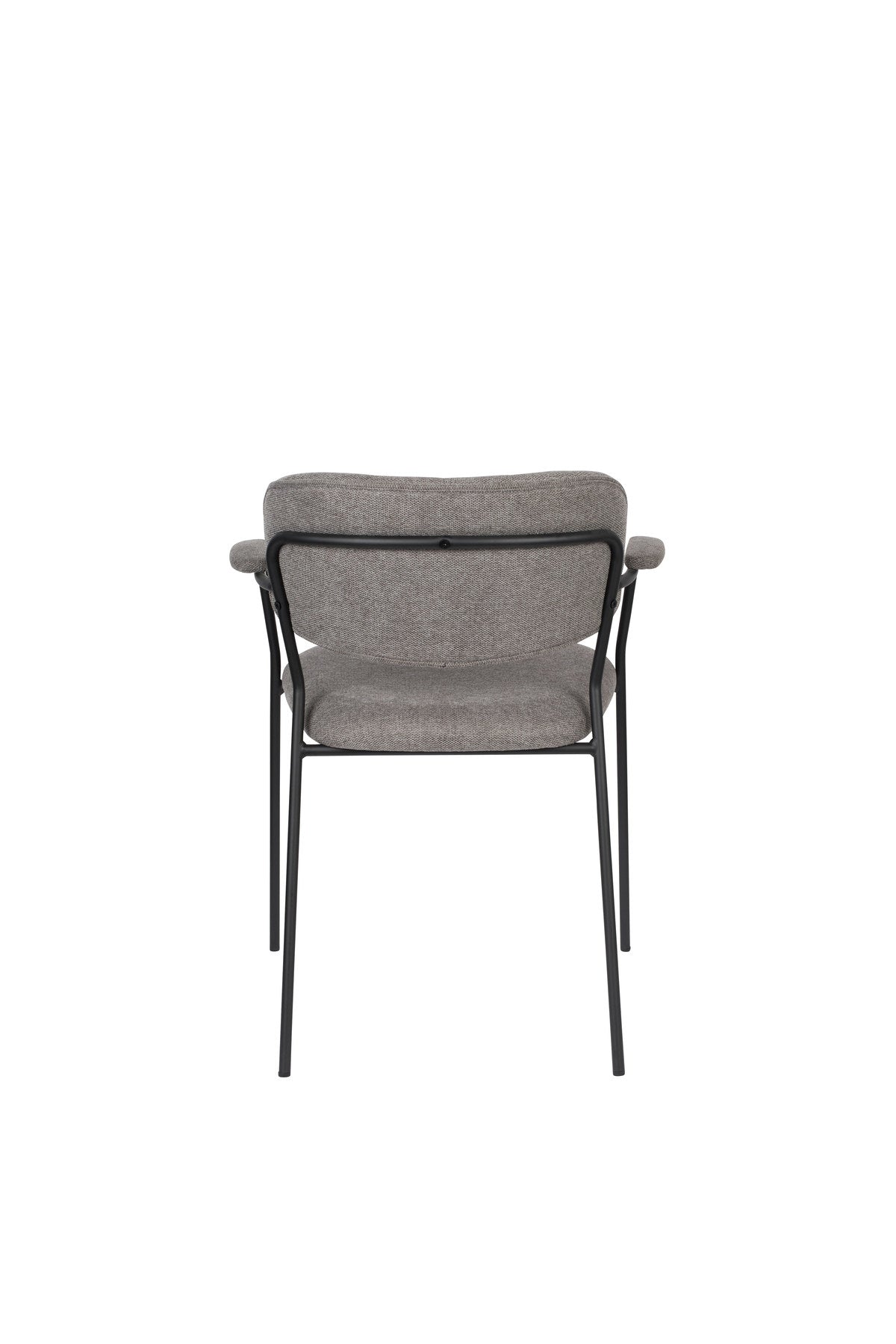 Armlehnstuhl Jolien gepolstert in Grau präsentiert im Onlineshop von KAQTU Design AG. Stuhl mit Armlehne ist von White Label Living