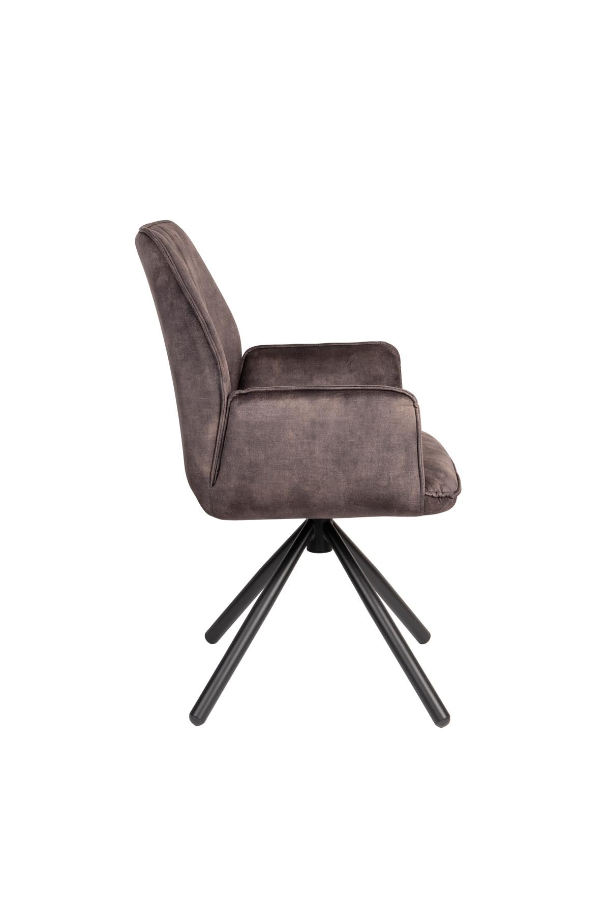 Armlehnstuhl Jamie in Braun präsentiert im Onlineshop von KAQTU Design AG. Stuhl mit Armlehne ist von White Label Living