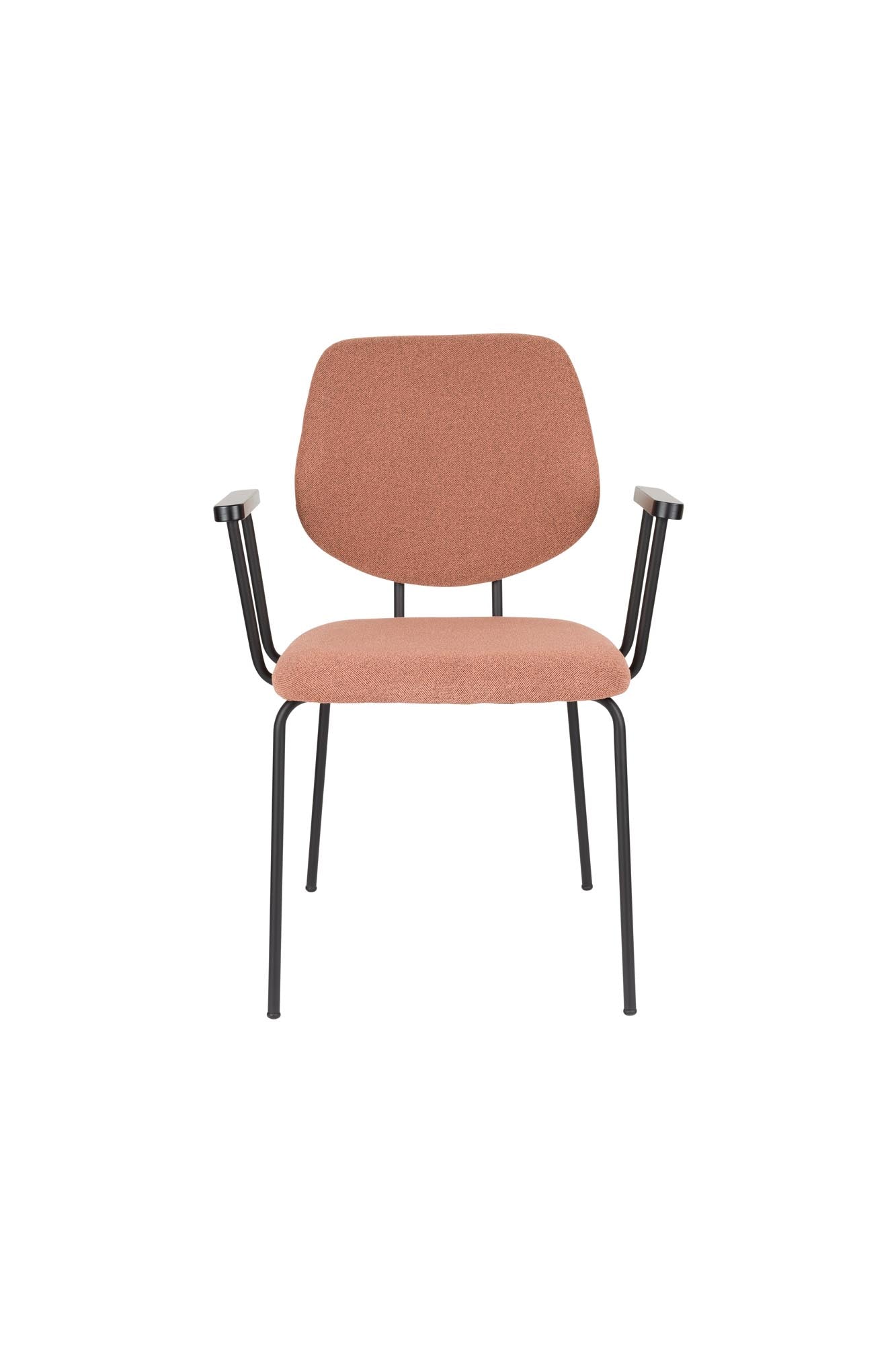 Armlehnstuhl Zelo Pink in beige präsentiert im Onlineshop von KAQTU Design AG. Stuhl mit Armlehne ist von White Label Living