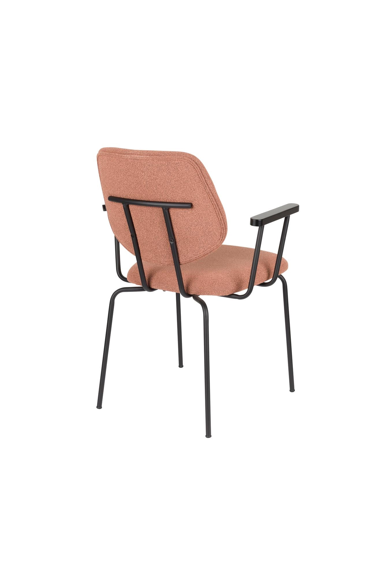 Armlehnstuhl Zelo Pink in beige präsentiert im Onlineshop von KAQTU Design AG. Stuhl mit Armlehne ist von White Label Living