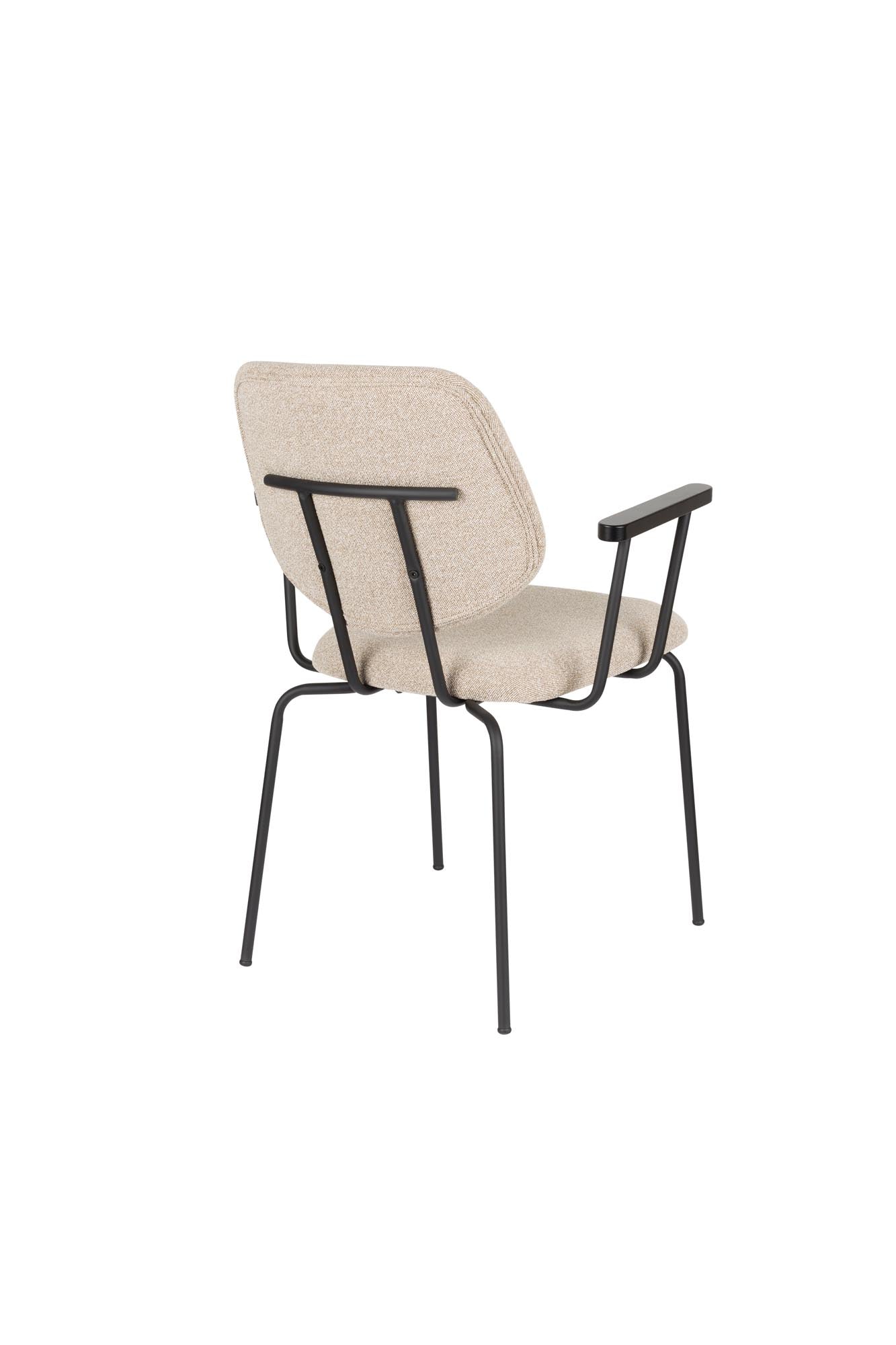Armlehnstuhl Zelo Beige in beige präsentiert im Onlineshop von KAQTU Design AG. Stuhl mit Armlehne ist von White Label Living