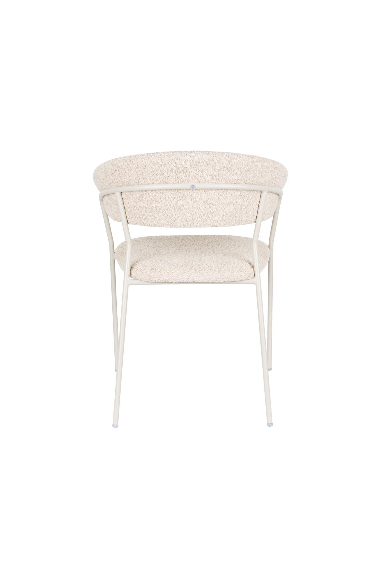 Armlehnstuhl Zeri Off White in beige präsentiert im Onlineshop von KAQTU Design AG. Stuhl mit Armlehne ist von White Label Living