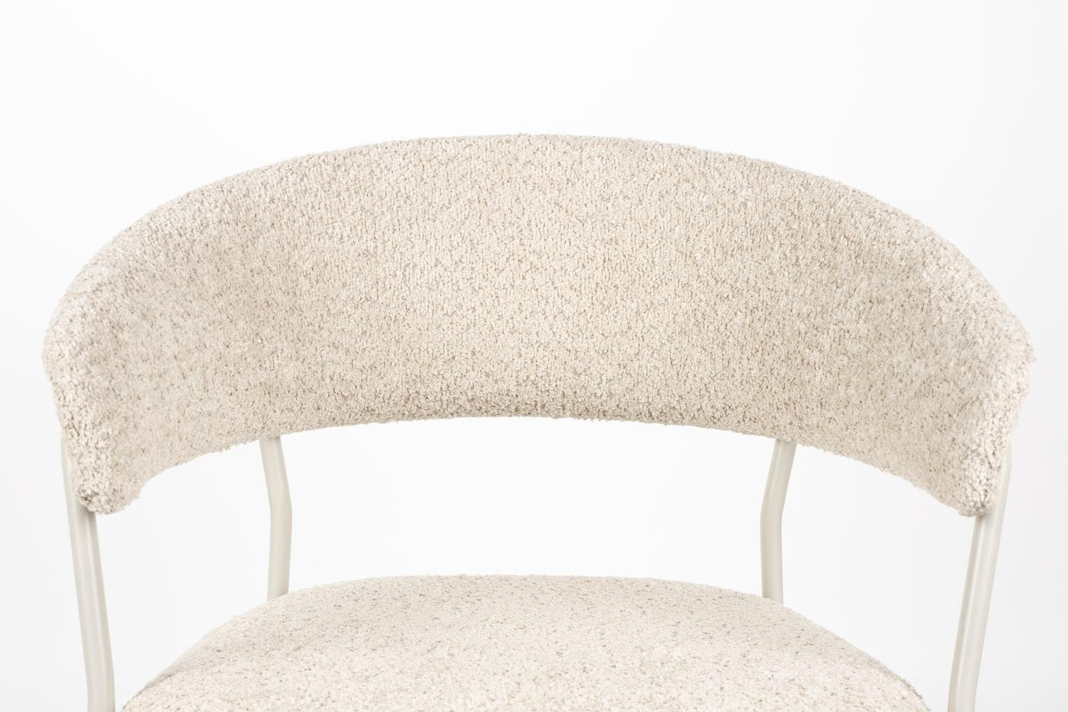 Armlehnstuhl Zeri Off White in beige präsentiert im Onlineshop von KAQTU Design AG. Stuhl mit Armlehne ist von White Label Living