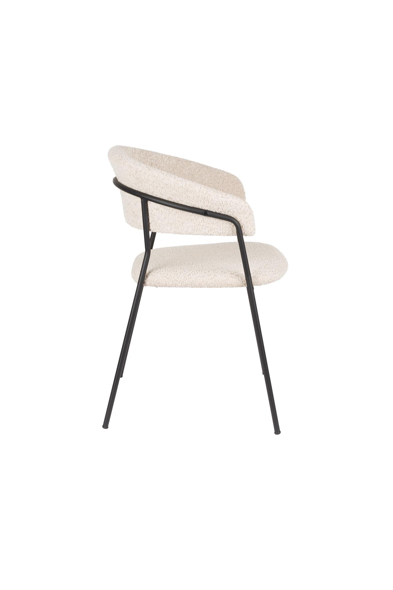 Armlehnstuhl Zeri Black in beige präsentiert im Onlineshop von KAQTU Design AG. Stuhl mit Armlehne ist von White Label Living
