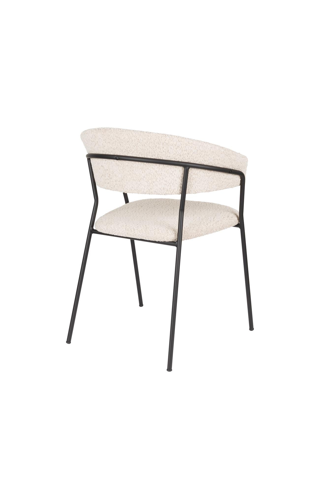 Armlehnstuhl Zeri Black in beige präsentiert im Onlineshop von KAQTU Design AG. Stuhl mit Armlehne ist von White Label Living
