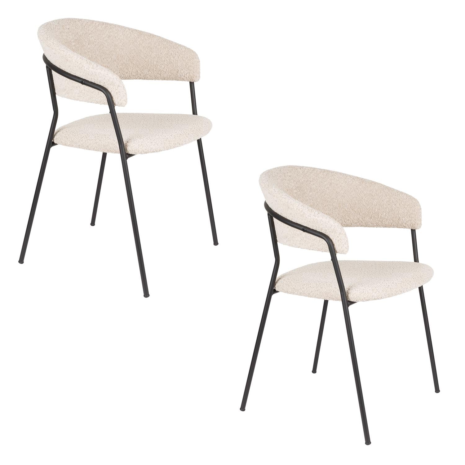 Entdecken Sie den Armlehnstuhl Zeri Black von White Label Living – ein eleganter Stuhl, der Komfort und modernes Design für Ihr Esszimmer vereint.