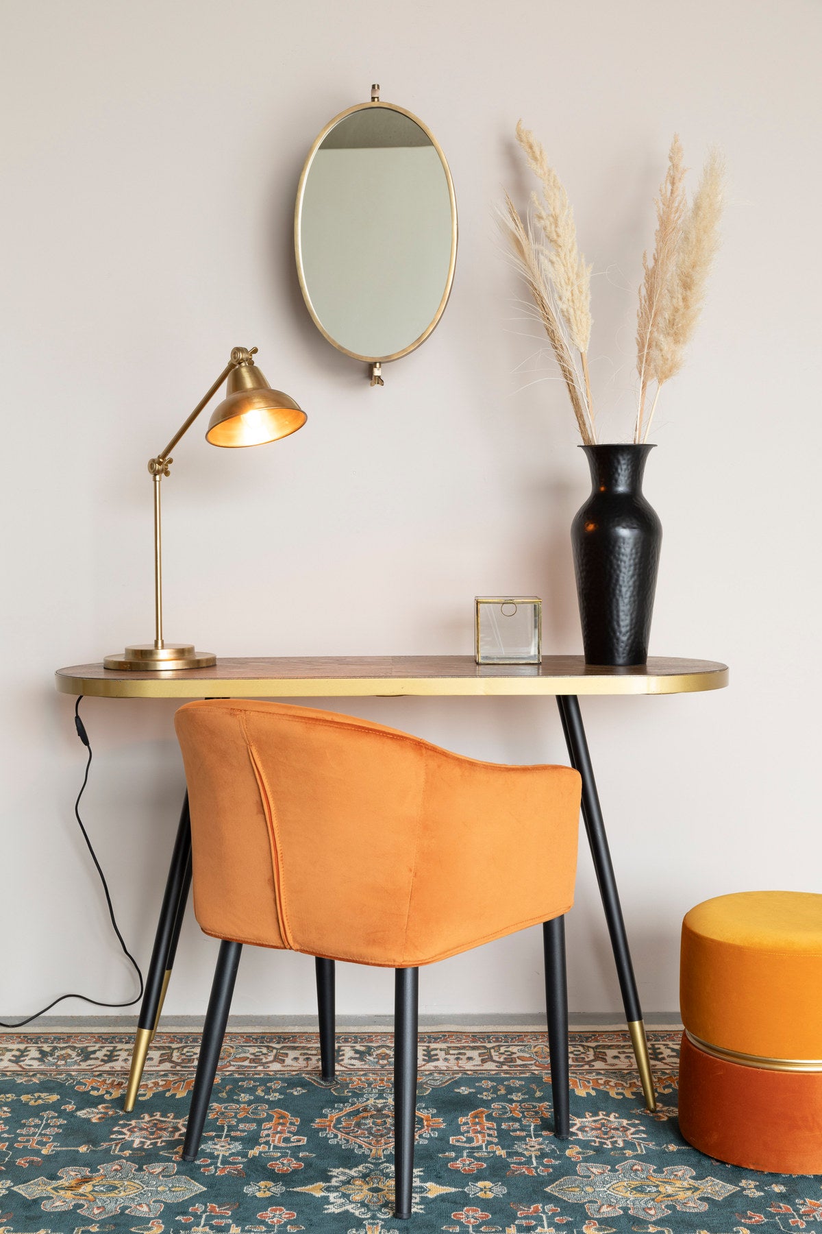 Hocker BUBBLY in Orange präsentiert im Onlineshop von KAQTU Design AG. Pouf ist von White Label Living