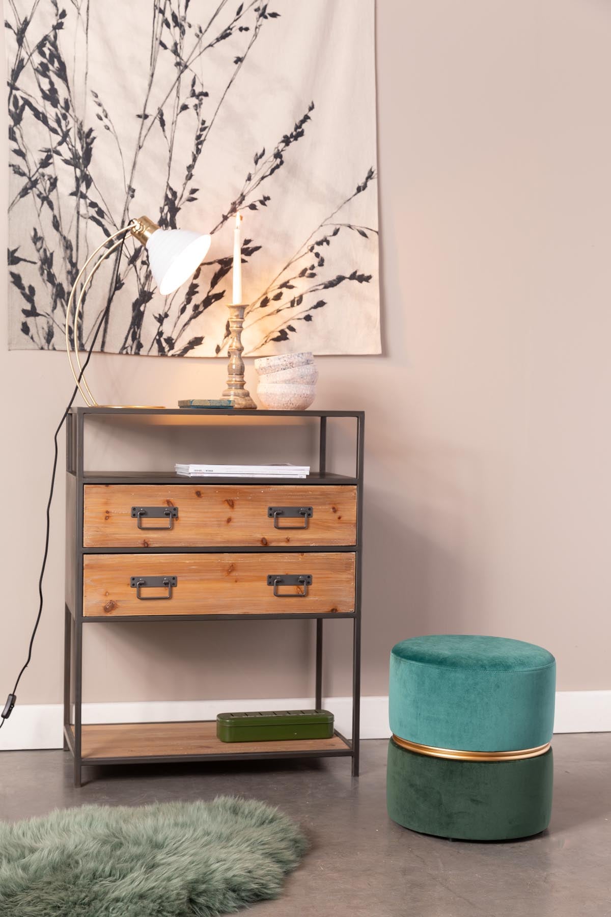 Hocker BUBBLY in Grün präsentiert im Onlineshop von KAQTU Design AG. Pouf ist von White Label Living