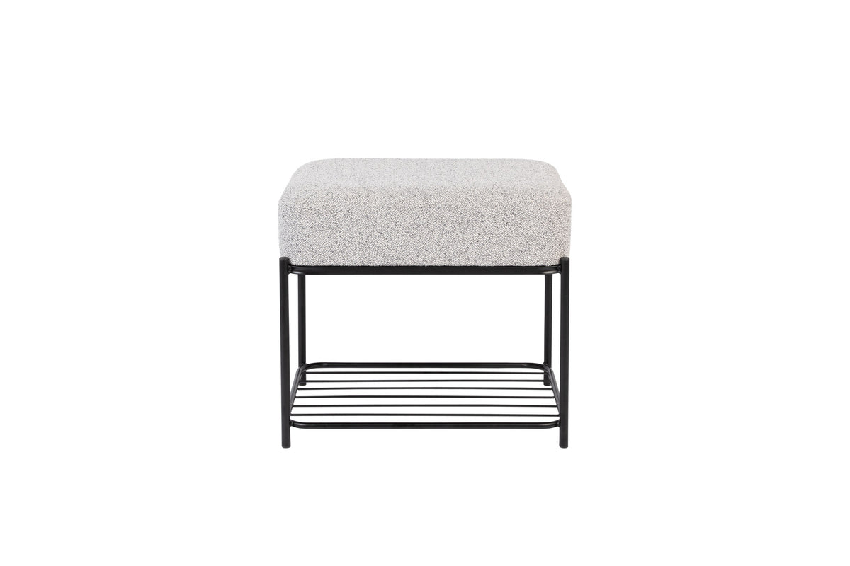 Hocker Milou in Grau/Schwarz präsentiert im Onlineshop von KAQTU Design AG. Hocker ist von White Label Living