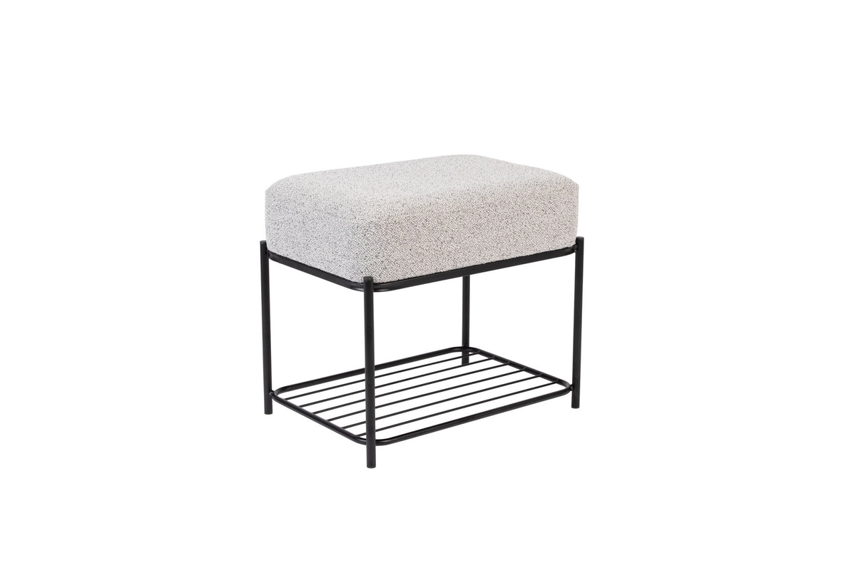 Hocker Milou in Grau/Schwarz präsentiert im Onlineshop von KAQTU Design AG. Hocker ist von White Label Living