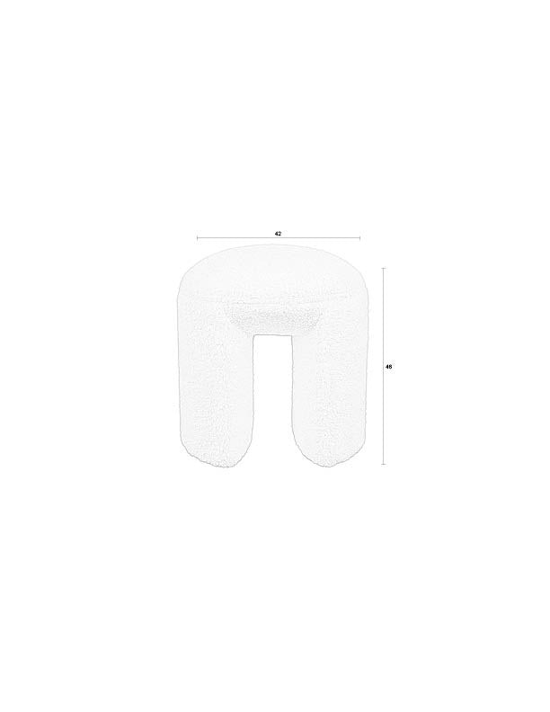 Hocker Noxx in White präsentiert im Onlineshop von KAQTU Design AG. Hocker ist von White Label Living
