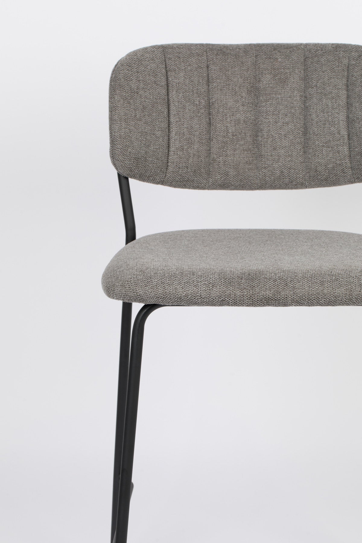 Barstuhl Jolien gepolstert in Grau präsentiert im Onlineshop von KAQTU Design AG. Barstuhl ist von White Label Living