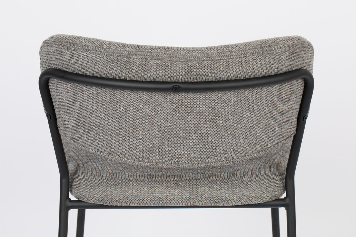 Barstuhl Jolien gepolstert in Grau präsentiert im Onlineshop von KAQTU Design AG. Barstuhl ist von White Label Living