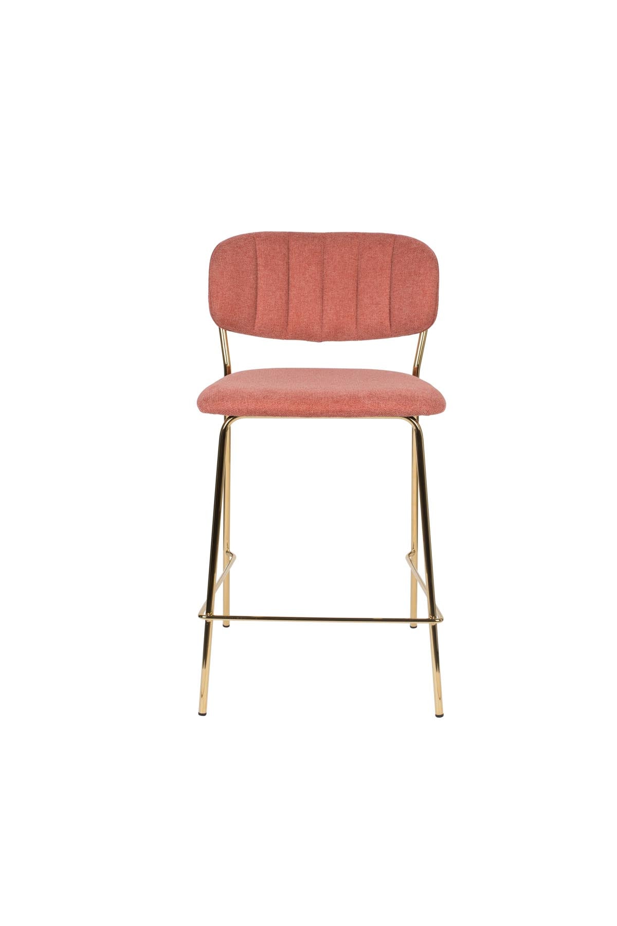 Barstuhl Jolien gepolstert in Rosa präsentiert im Onlineshop von KAQTU Design AG. Barstuhl ist von White Label Living