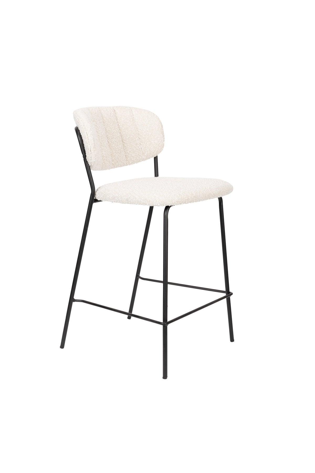 Barstuhl Jolien gepolstert in Weiss präsentiert im Onlineshop von KAQTU Design AG. Barstuhl ist von White Label Living