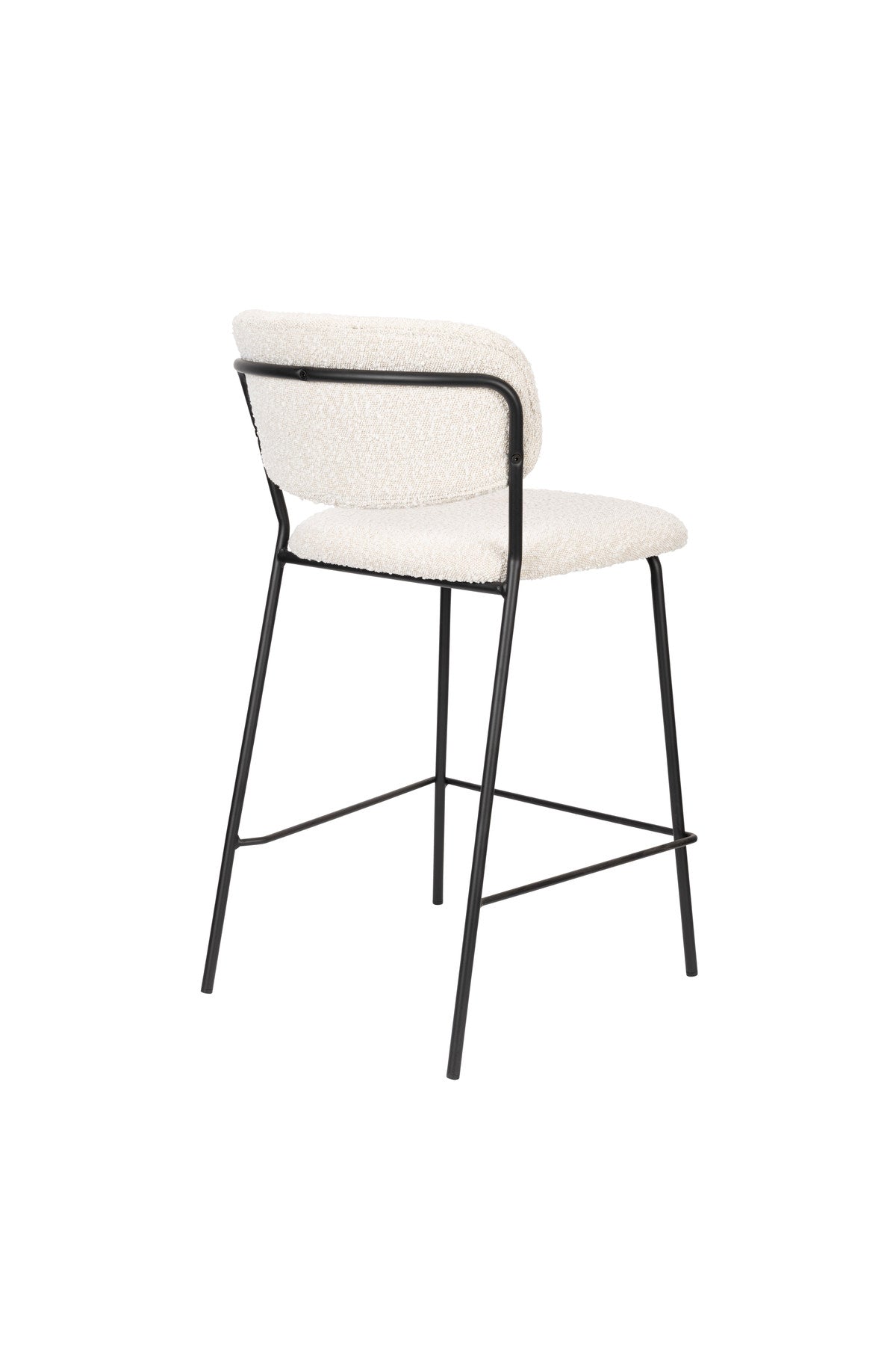 Barstuhl Jolien gepolstert in Weiss präsentiert im Onlineshop von KAQTU Design AG. Barstuhl ist von White Label Living
