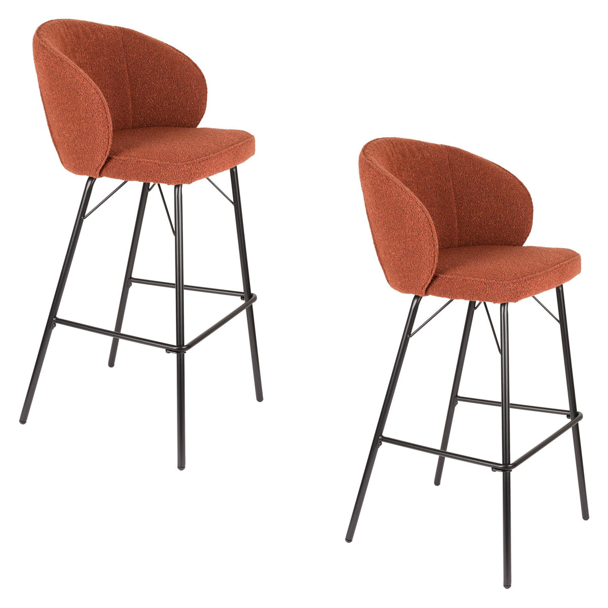 Barhocker Joa Terra in Braun präsentiert im Onlineshop von KAQTU Design AG. Barstuhl ist von White Label Living