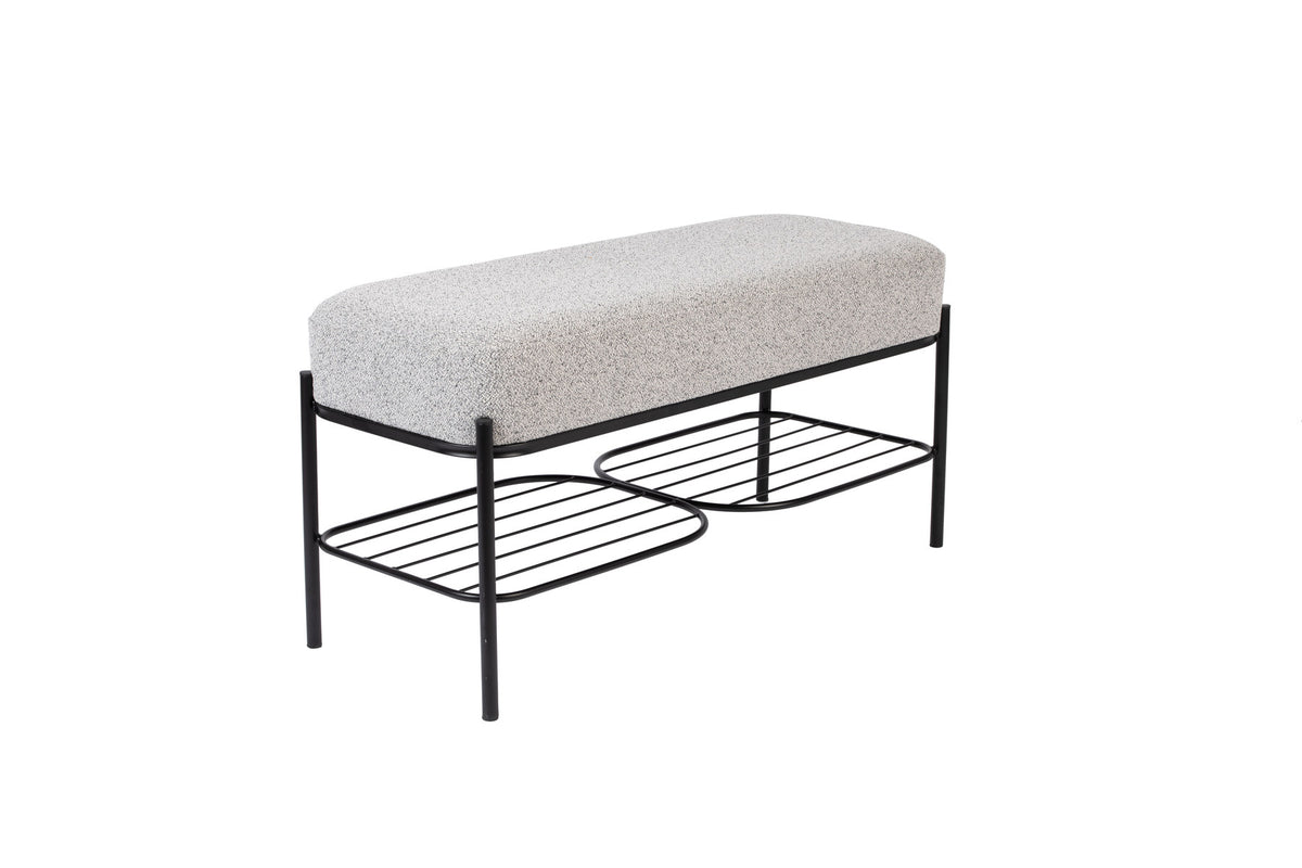Bank MILOU in Grau präsentiert im Onlineshop von KAQTU Design AG. Sitzbank ist von White Label Living