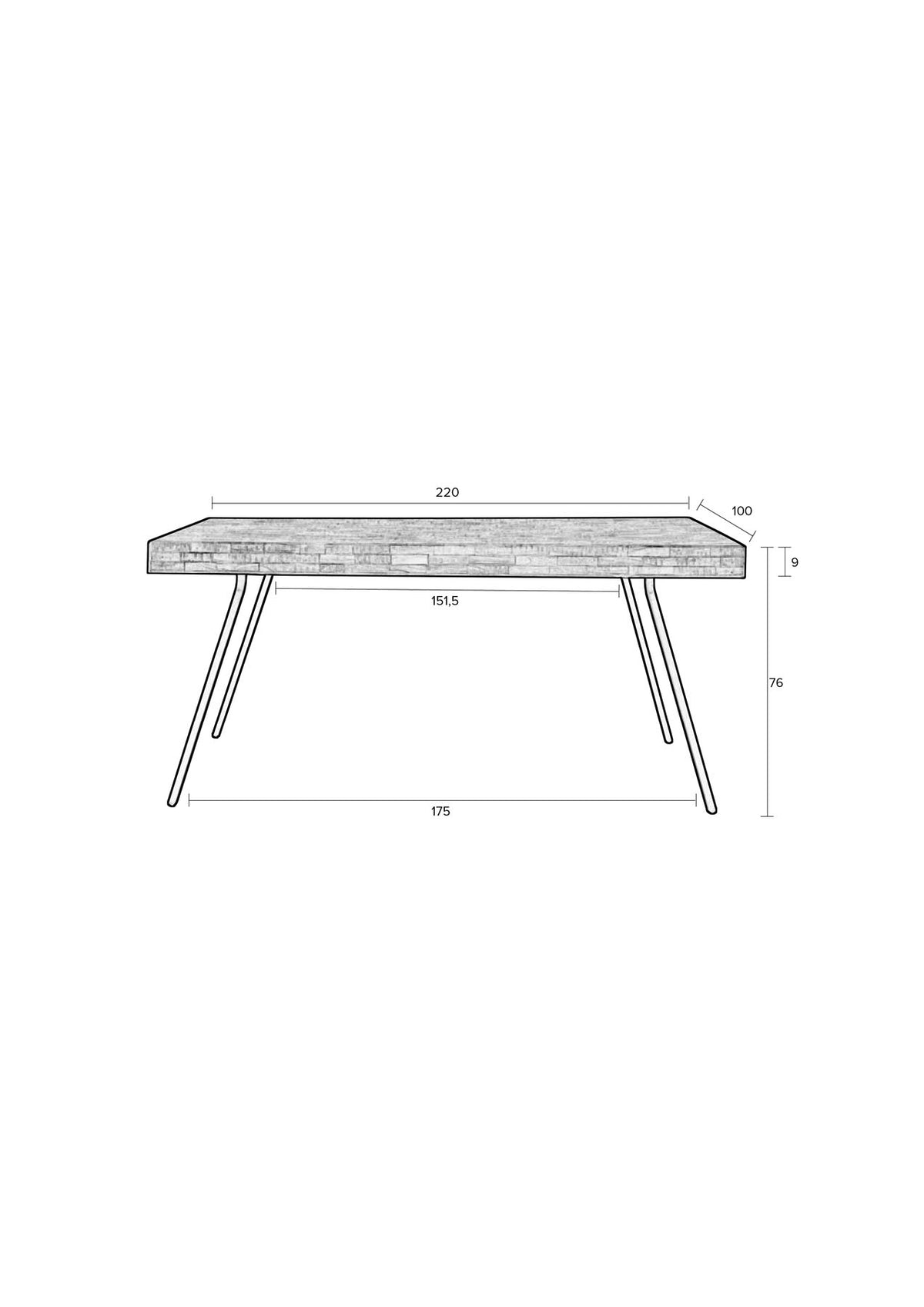 Tisch Suri in Braun präsentiert im Onlineshop von KAQTU Design AG. Esstisch ist von White Label Living