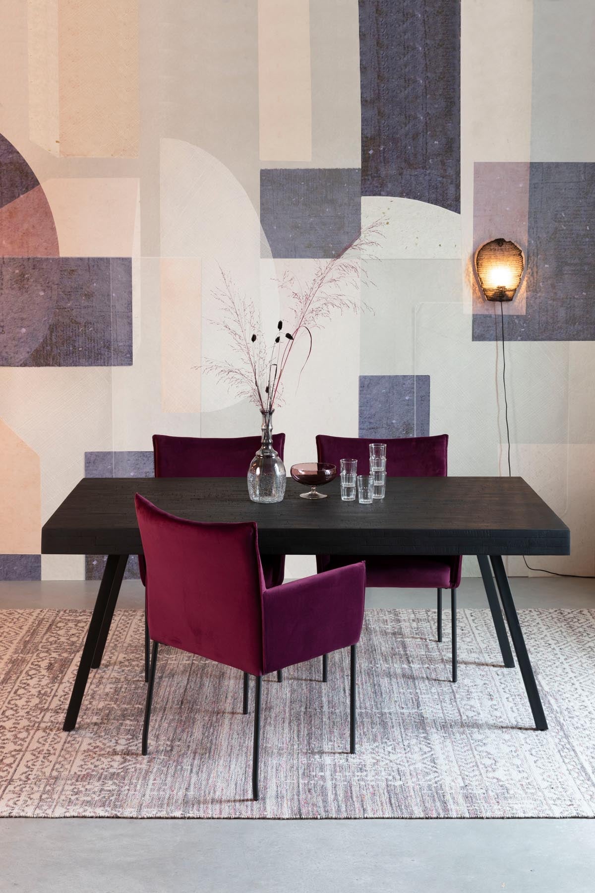 Tisch Suri in Schwarz präsentiert im Onlineshop von KAQTU Design AG. Esstisch ist von White Label Living