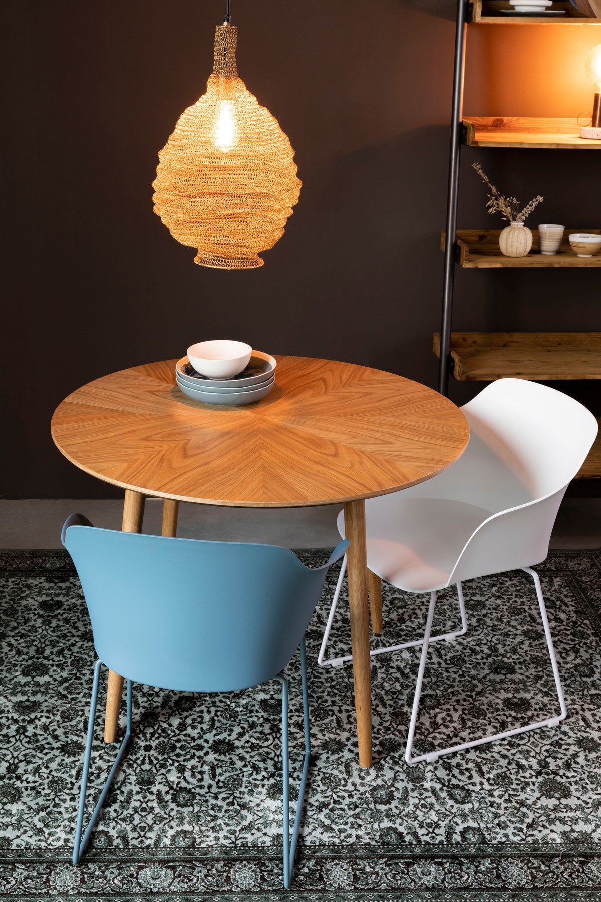 Tisch Fabio rund in Natur präsentiert im Onlineshop von KAQTU Design AG. Esstisch ist von White Label Living