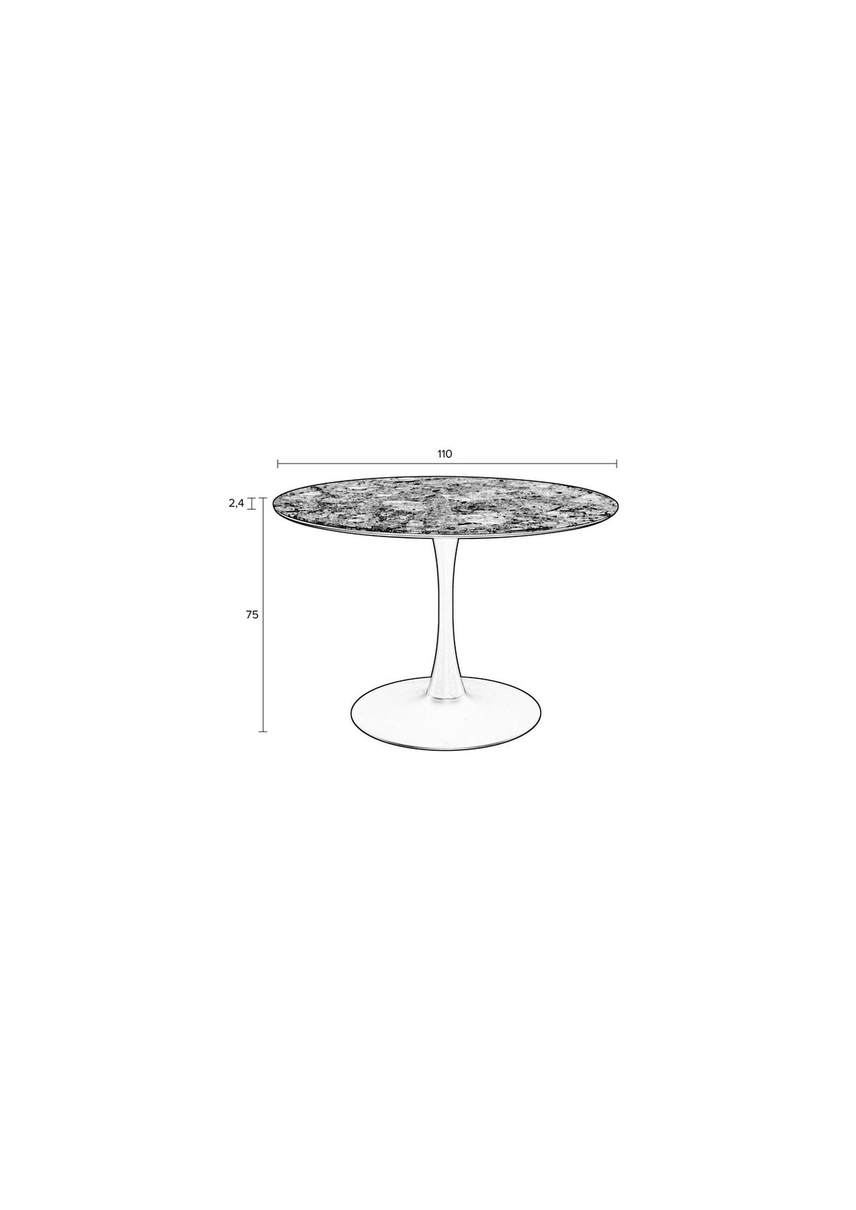 Tisch  MARU BROWN in Braun präsentiert im Onlineshop von KAQTU Design AG. Esstisch ist von White Label Living