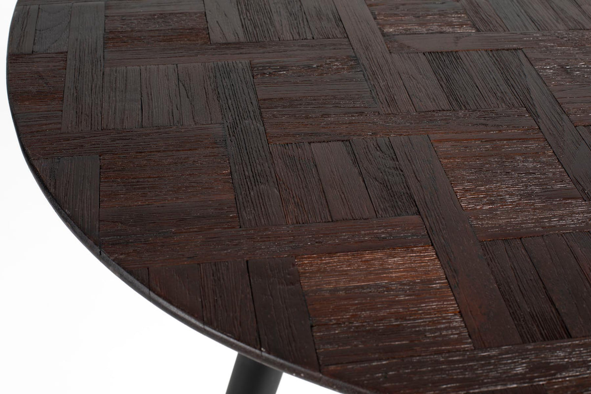 Webster Esstisch rund in Braun präsentiert im Onlineshop von KAQTU Design AG. Couchtisch ist von White Label Living