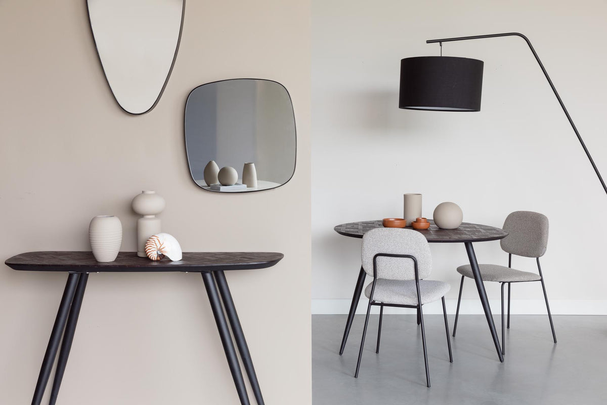 Webster Esstisch rund in Braun präsentiert im Onlineshop von KAQTU Design AG. Couchtisch ist von White Label Living