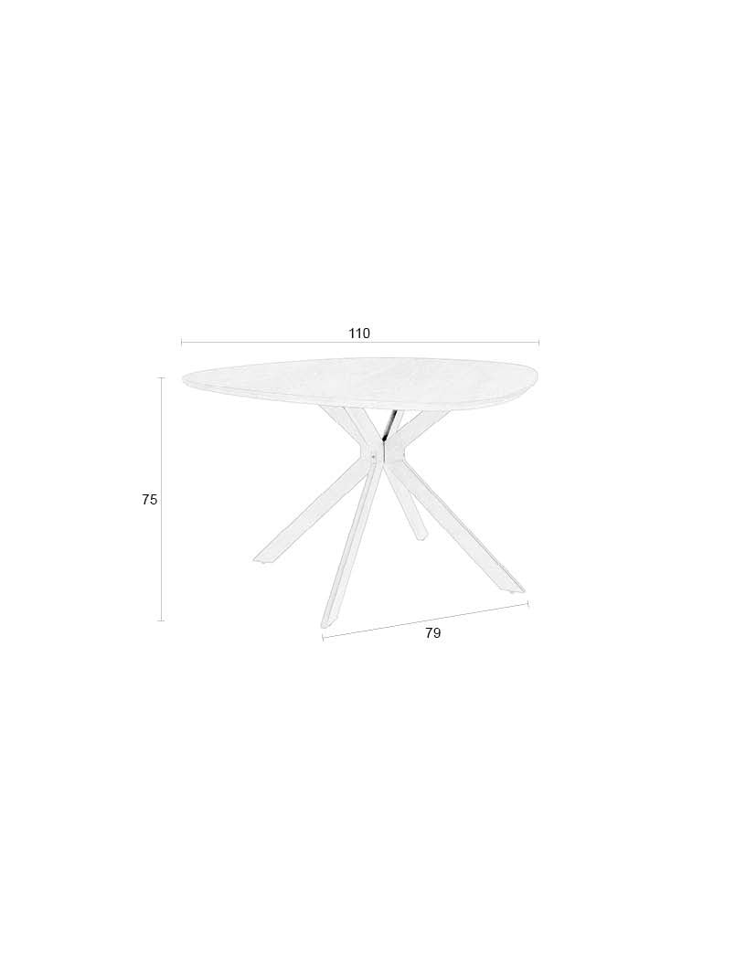 Tisch Chase Organic Round in beige präsentiert im Onlineshop von KAQTU Design AG. Esstisch ist von White Label Living