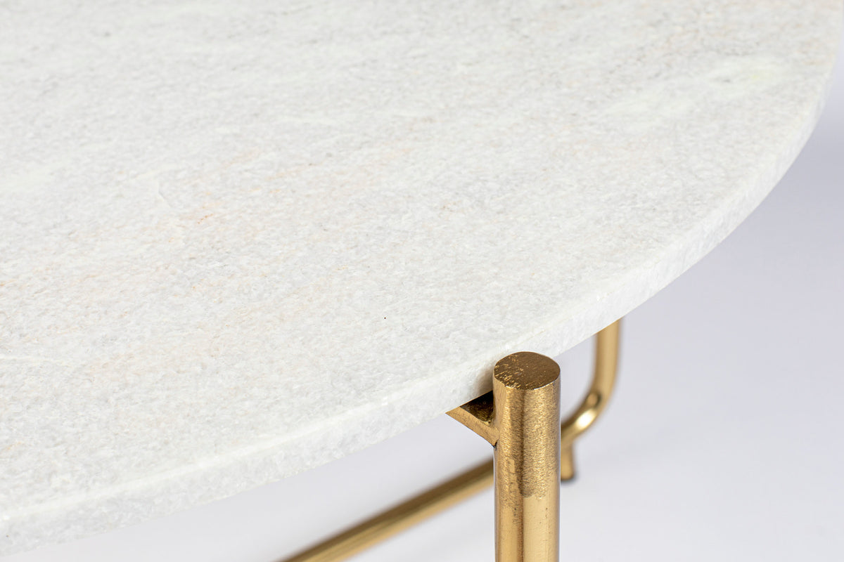 Beistelltisch TIMPA MARBLE in Weiss präsentiert im Onlineshop von KAQTU Design AG. Couchtisch ist von White Label Living