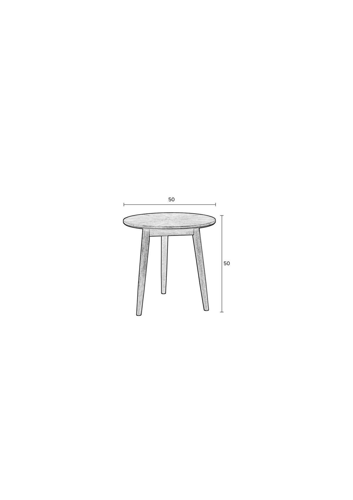 Beistelltisch Fabio in Braun präsentiert im Onlineshop von KAQTU Design AG. Couchtisch ist von White Label Living