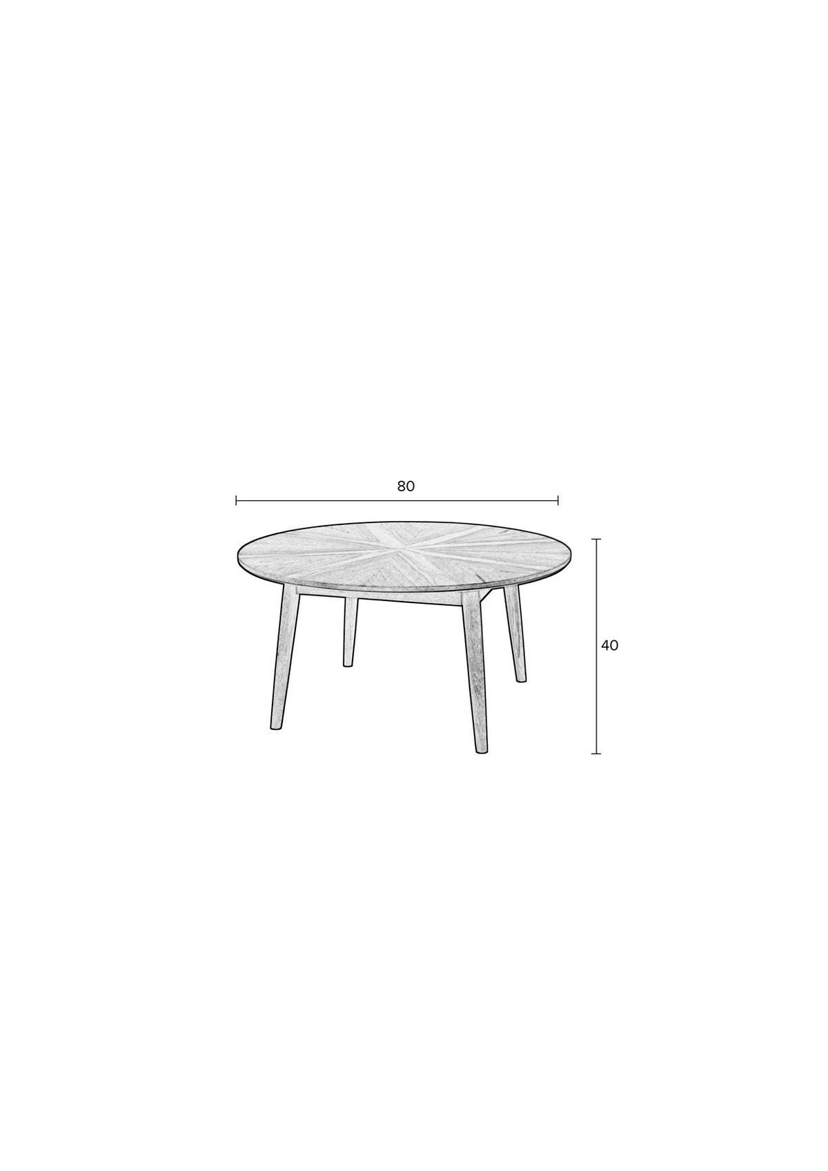 Beistelltisch Fabio in Braun präsentiert im Onlineshop von KAQTU Design AG. Couchtisch ist von White Label Living
