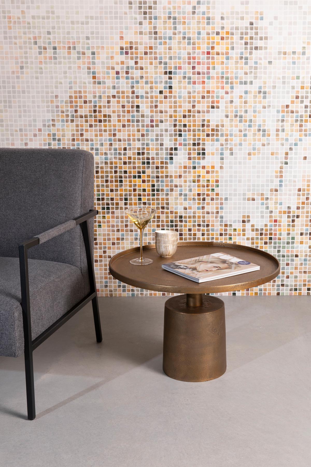 Beistelltisch MASON in Kupfer präsentiert im Onlineshop von KAQTU Design AG. Couchtisch ist von White Label Living