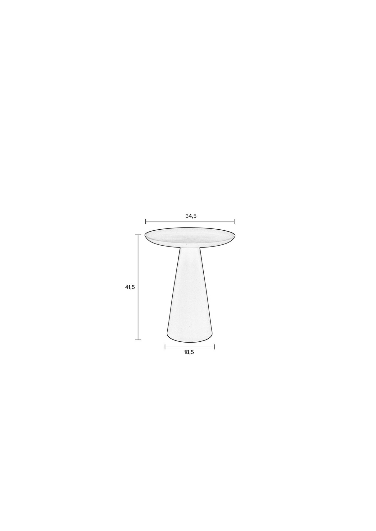 Beistelltisch Ringar in Elfenbein präsentiert im Onlineshop von KAQTU Design AG. Beistelltisch ist von White Label Living