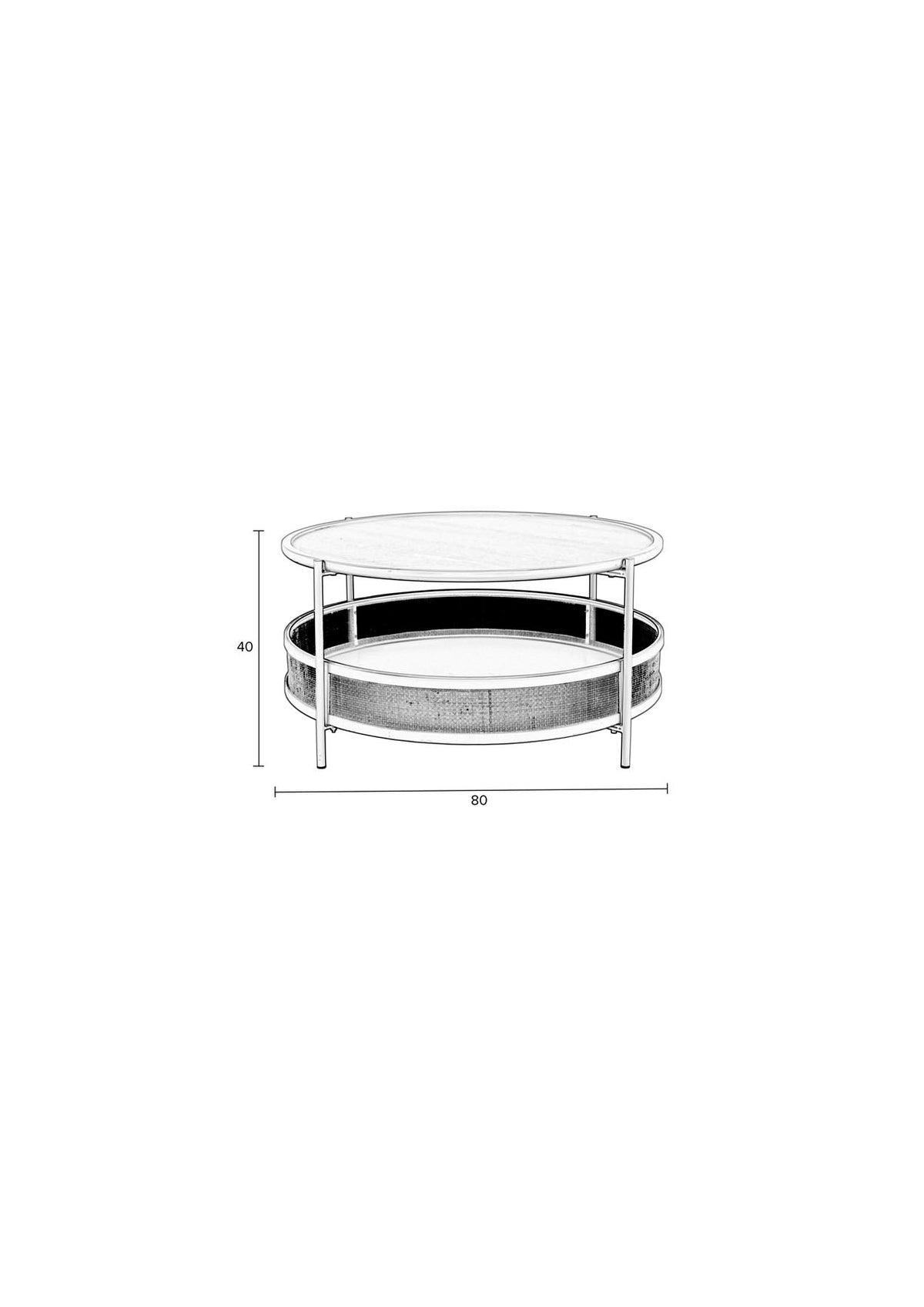 Beistelltisch MAKOTO in Schwarz präsentiert im Onlineshop von KAQTU Design AG. Couchtisch ist von White Label Living