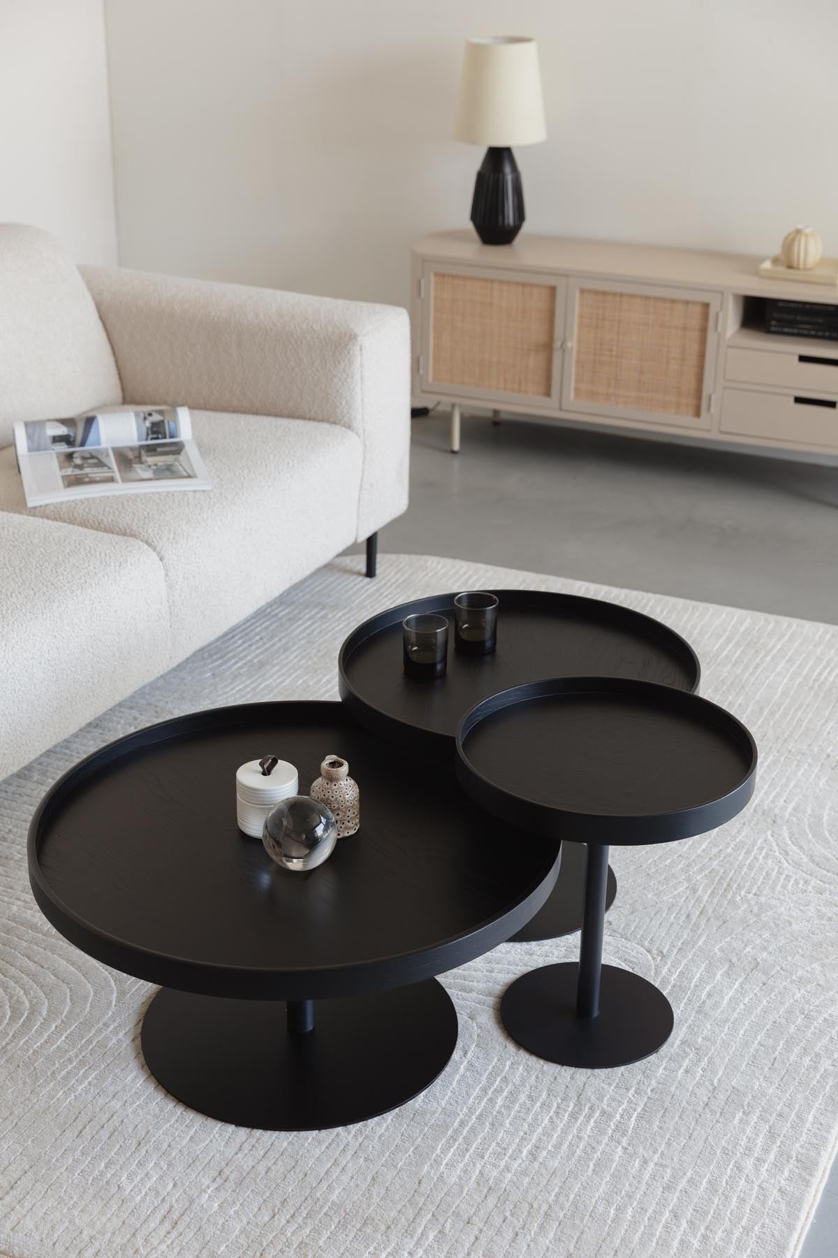 Beistelltisch Yuri L in Schwarz präsentiert im Onlineshop von KAQTU Design AG. Couchtisch ist von White Label Living