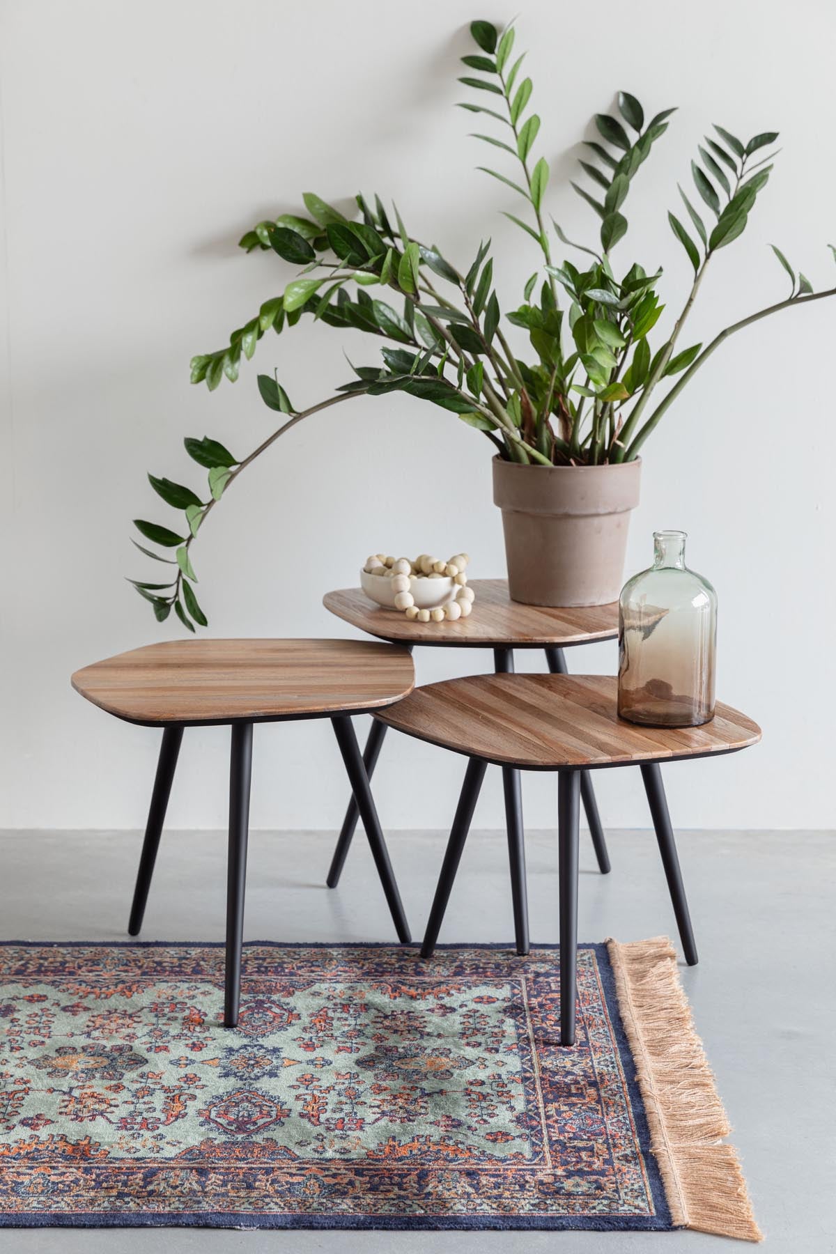 Coffee Tisch Cuties (Set Of 3) in Braun präsentiert im Onlineshop von KAQTU Design AG. Beistelltisch ist von White Label Living