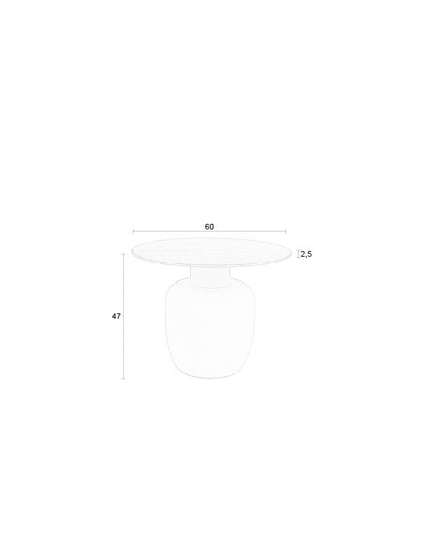 Karula Beistelltisch hoch in beige präsentiert im Onlineshop von KAQTU Design AG. Couchtisch ist von White Label Living