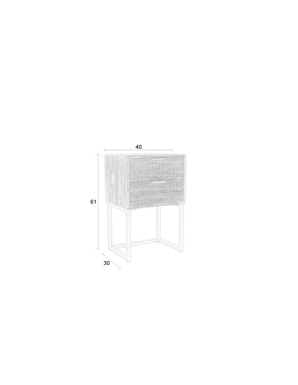 Webster Beistelltisch/Nachttisch in Braun präsentiert im Onlineshop von KAQTU Design AG. Beistelltisch ist von White Label Living