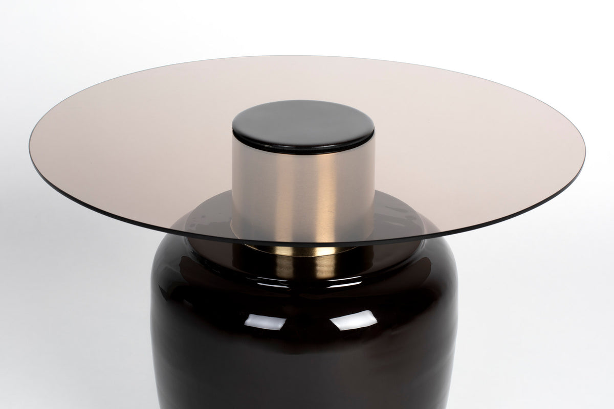 Mohra Beistelltisch L in beige präsentiert im Onlineshop von KAQTU Design AG. Couchtisch ist von White Label Living