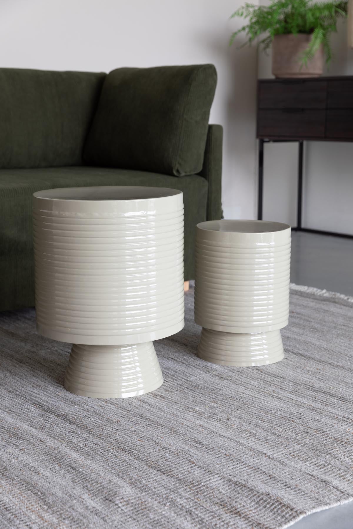 Sven Beistelltisch Elfenbein S in beige präsentiert im Onlineshop von KAQTU Design AG. Beistelltisch ist von White Label Living