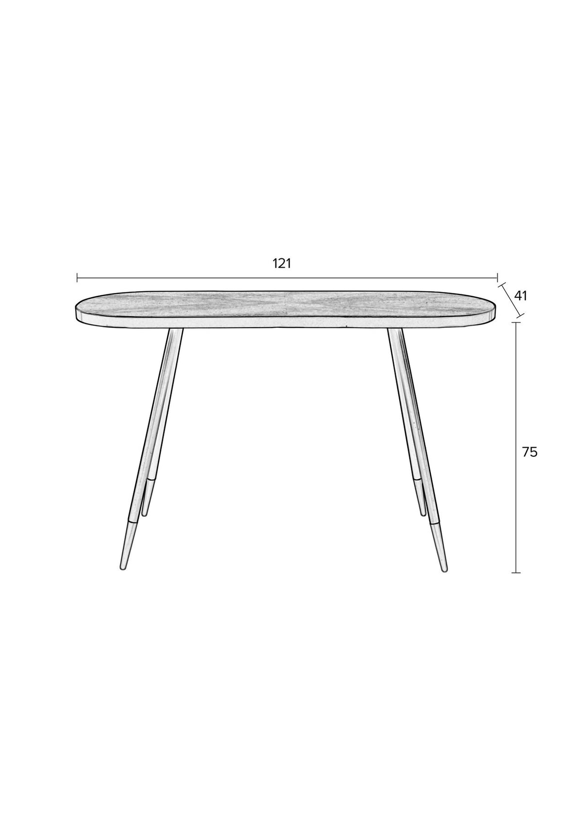 Konsolentisch DENISE in Mehrfarbig präsentiert im Onlineshop von KAQTU Design AG. Konsolentisch ist von White Label Living