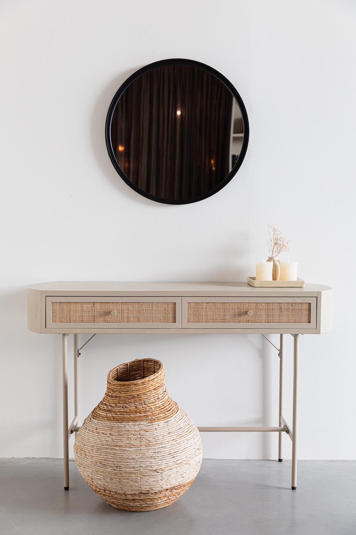 Konsolentisch AMAYA 2DR in beige präsentiert im Onlineshop von KAQTU Design AG. Konsolentisch ist von White Label Living