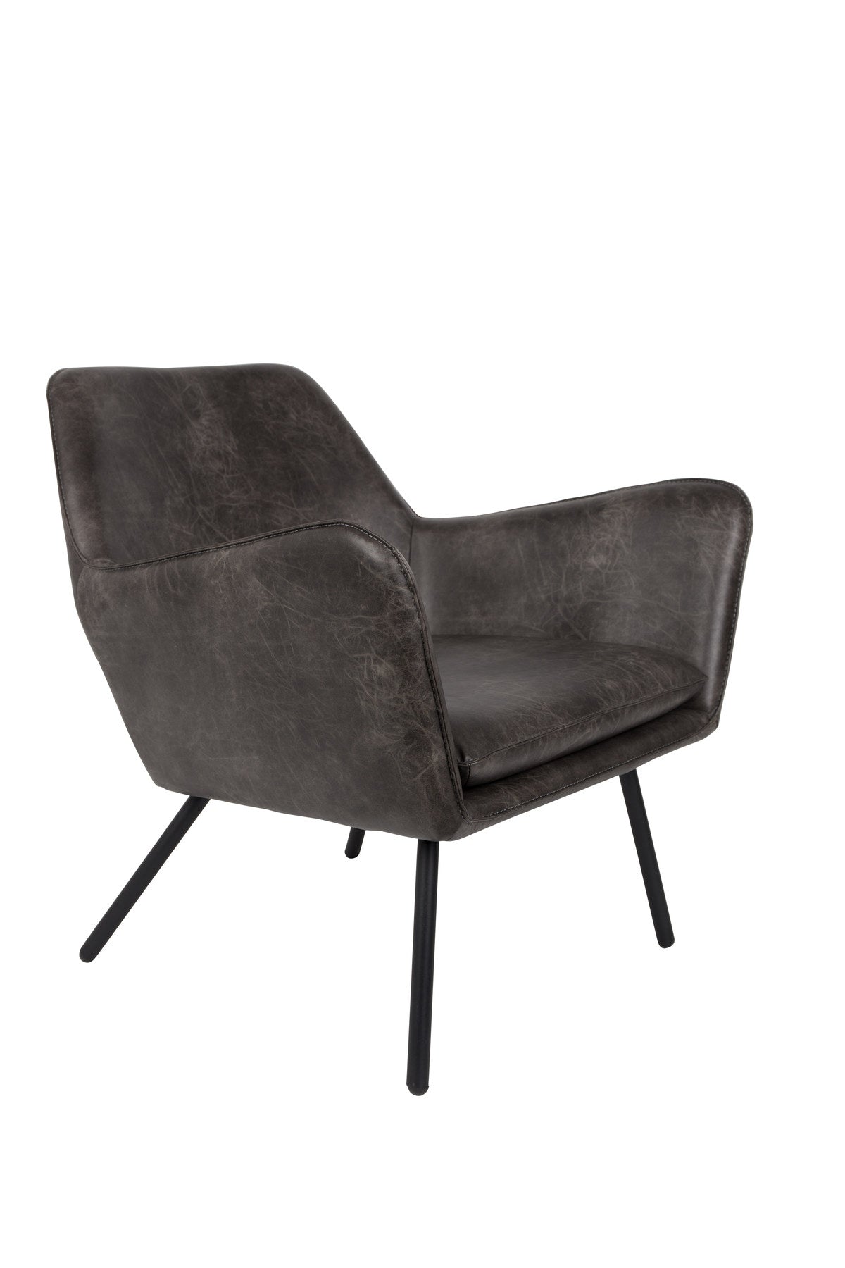 Sessel BON in Grau präsentiert im Onlineshop von KAQTU Design AG. Sessel mit Armlehnen ist von White Label Living