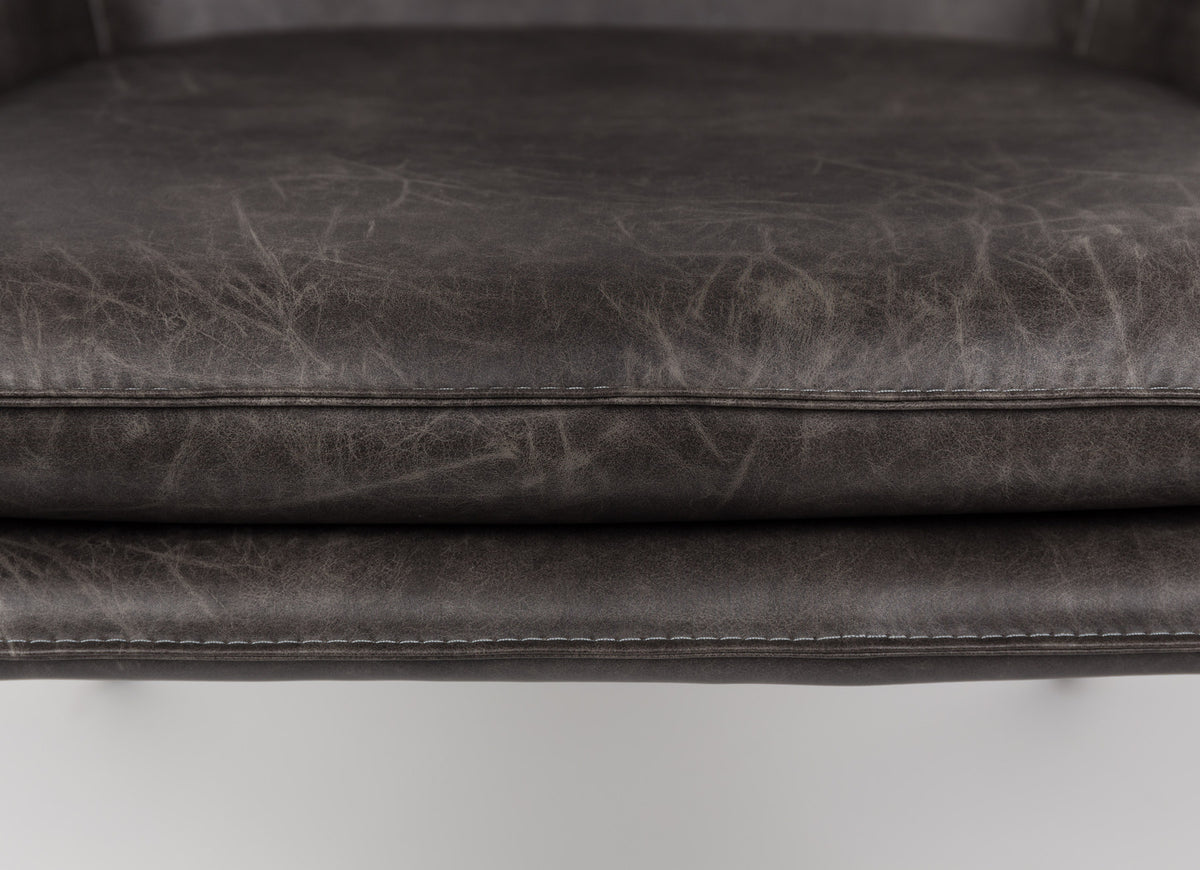 Sessel BON in Grau präsentiert im Onlineshop von KAQTU Design AG. Sessel mit Armlehnen ist von White Label Living