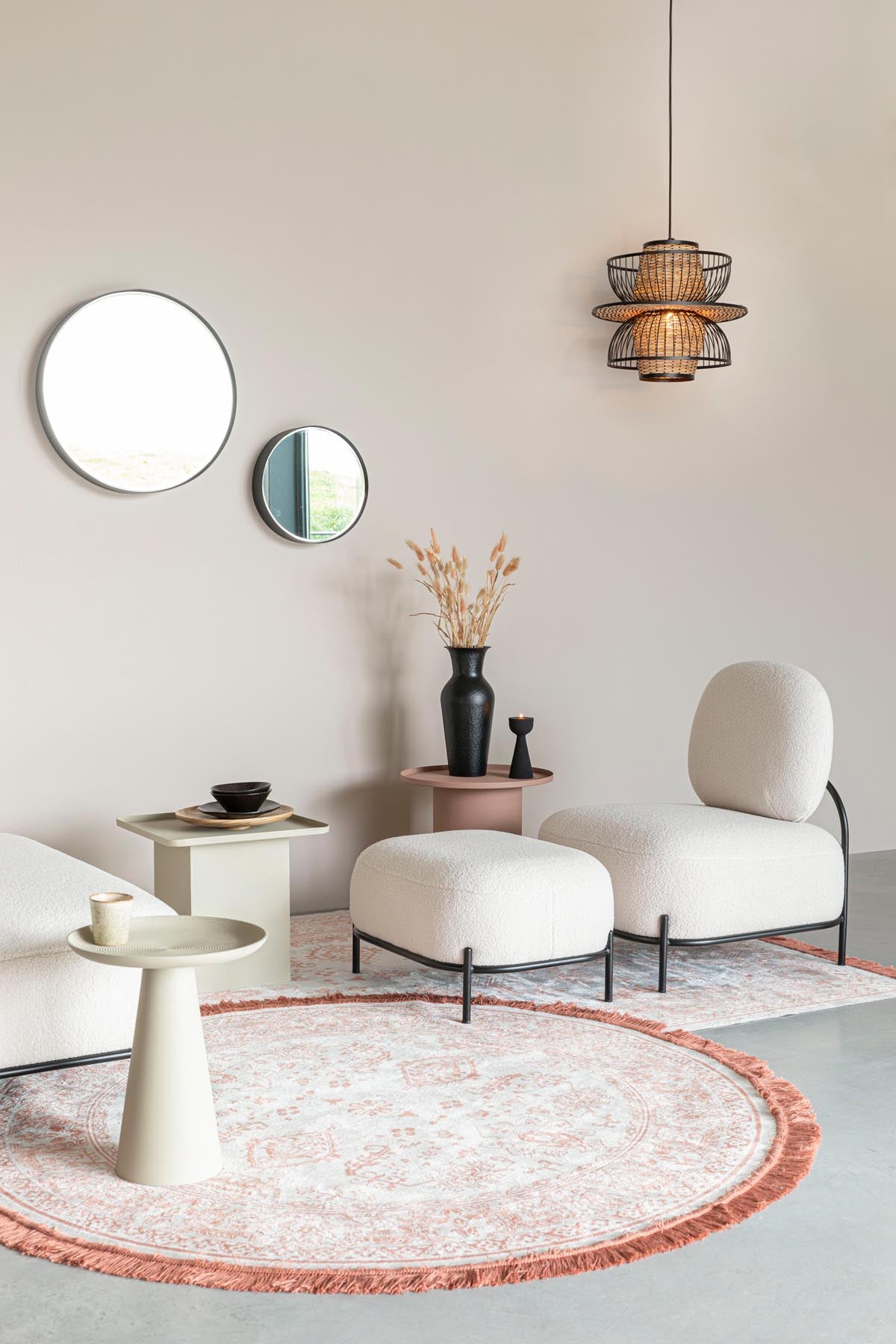 Sessel POLLY in Elfenbein präsentiert im Onlineshop von KAQTU Design AG. Sessel ist von White Label Living