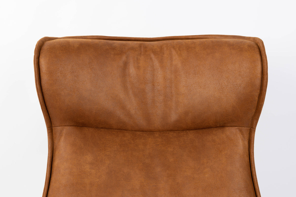 Loungesessel JOHN in Braun/Schwarz präsentiert im Onlineshop von KAQTU Design AG. Sessel ist von White Label Living
