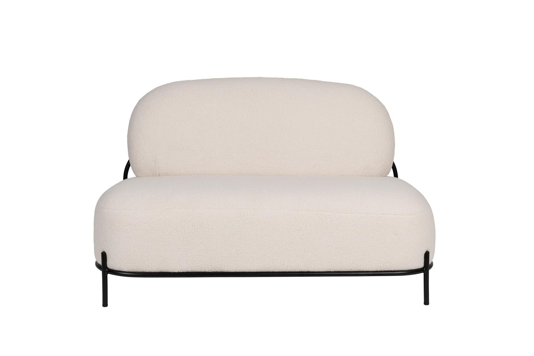 Sofa Polly in Elfenbein präsentiert im Onlineshop von KAQTU Design AG. 2er Sofa ist von White Label Living